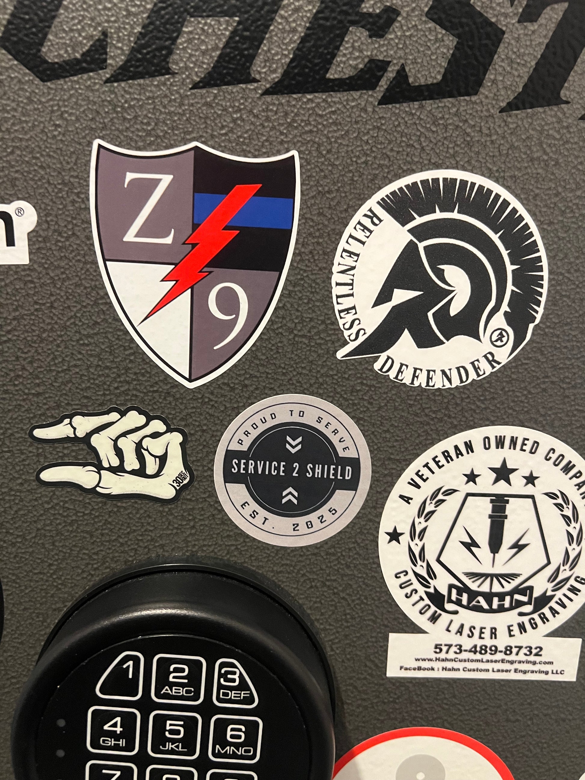 Service 2 Shield Logo Stickers – 2 Inch