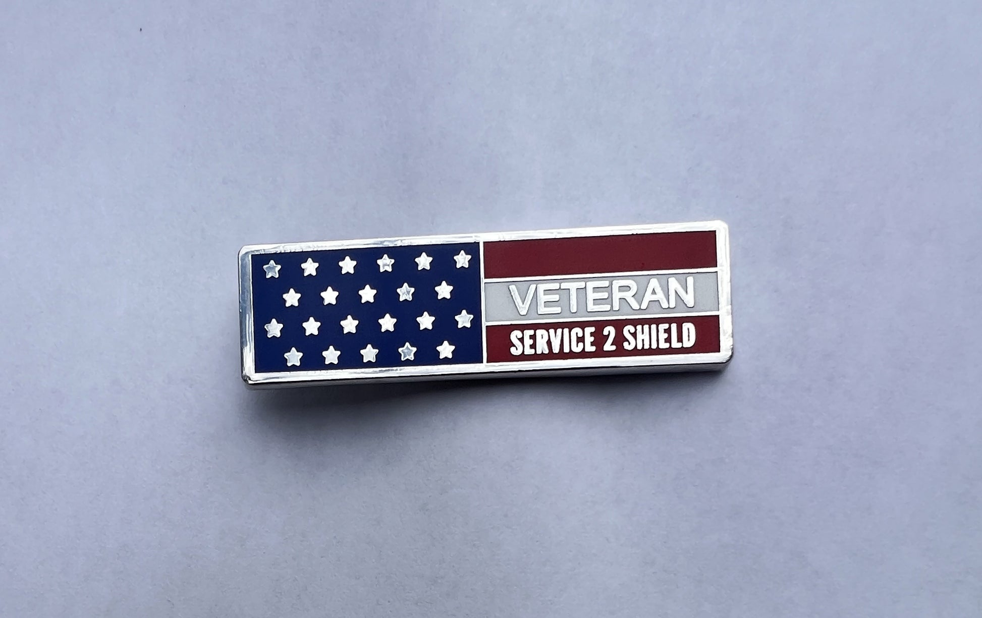 Service 2 Shield Veteran Lapel