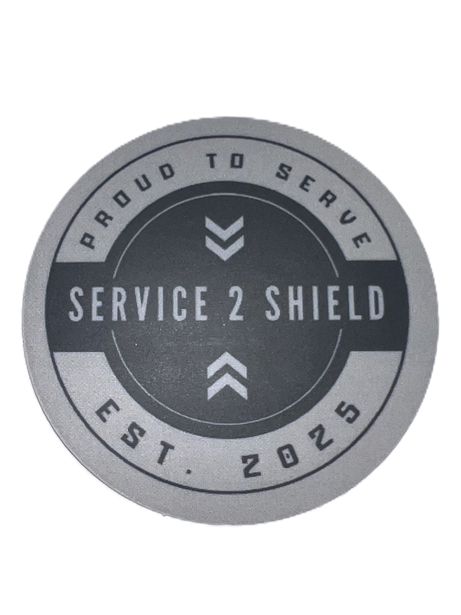 Service 2 Shield Logo Stickers – 2 Inch