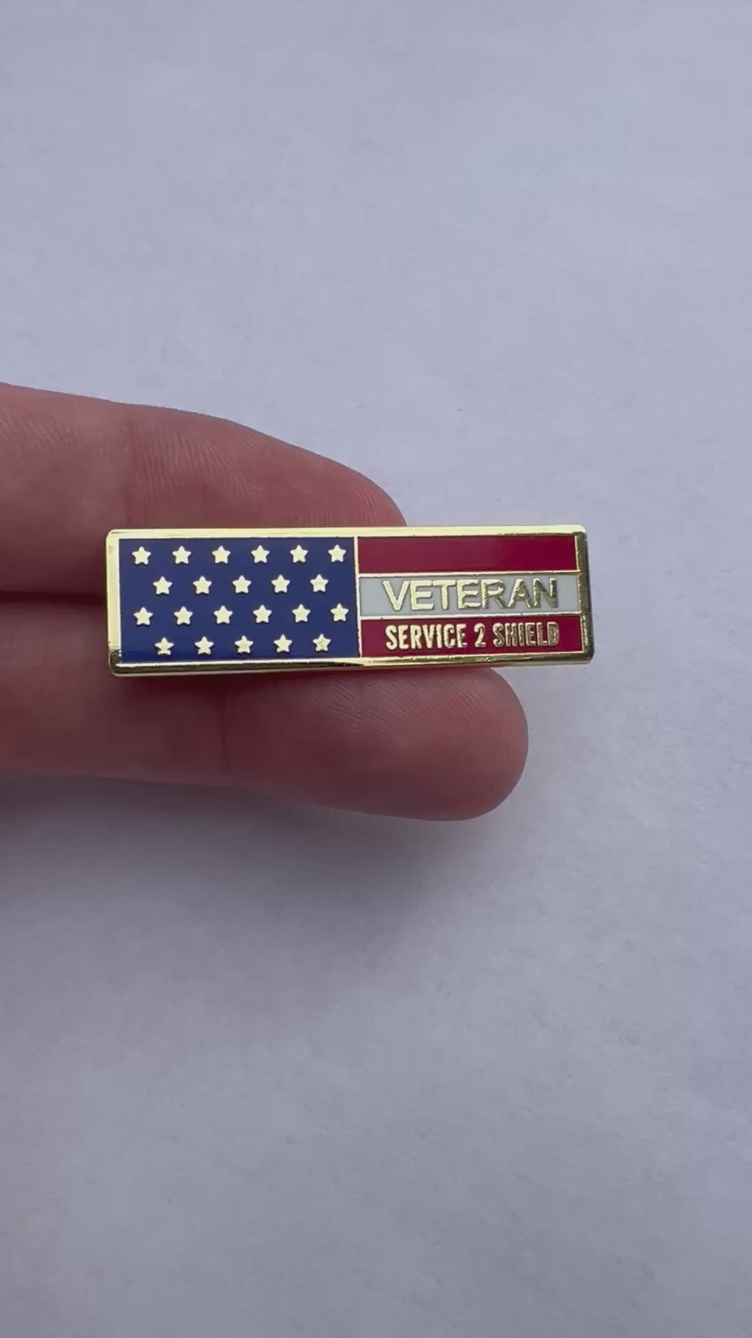 Service 2 Shield Veteran Lapel