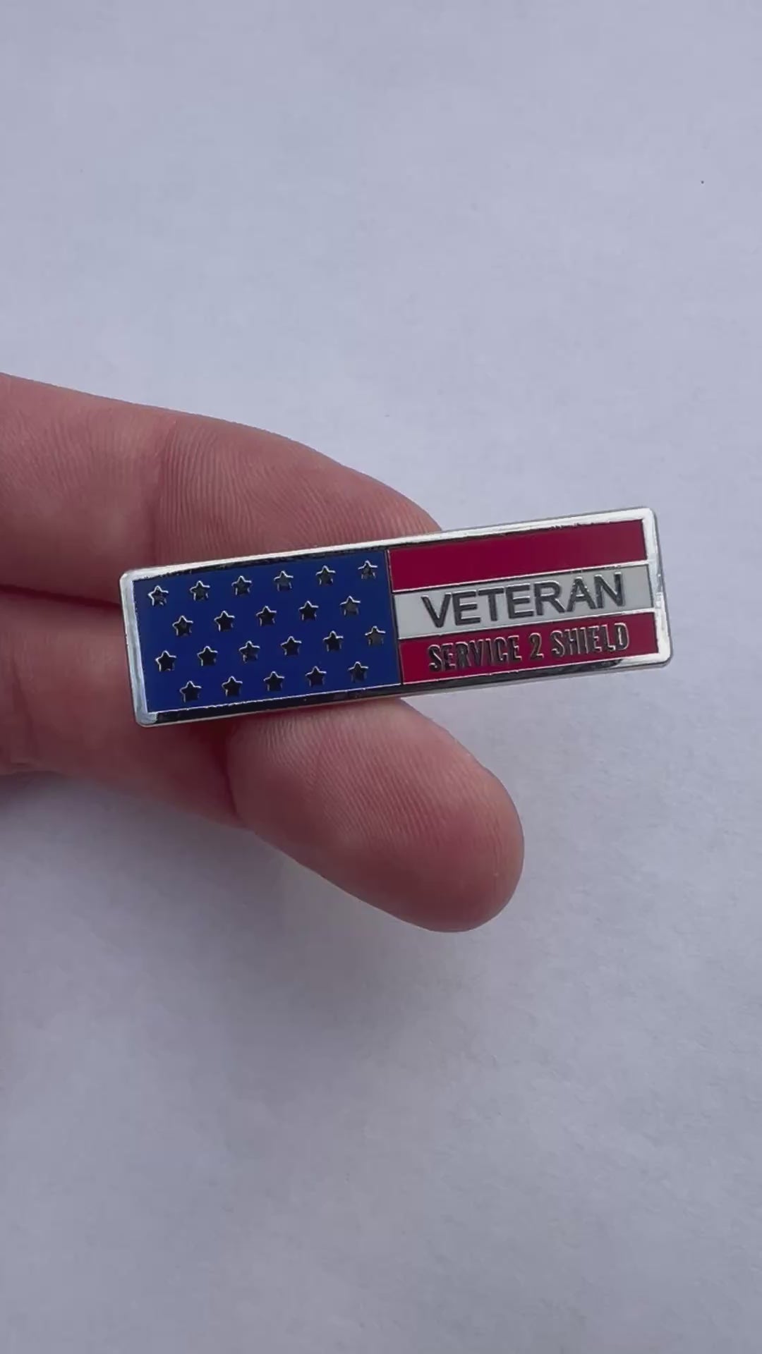 Service 2 Shield Veteran Lapel