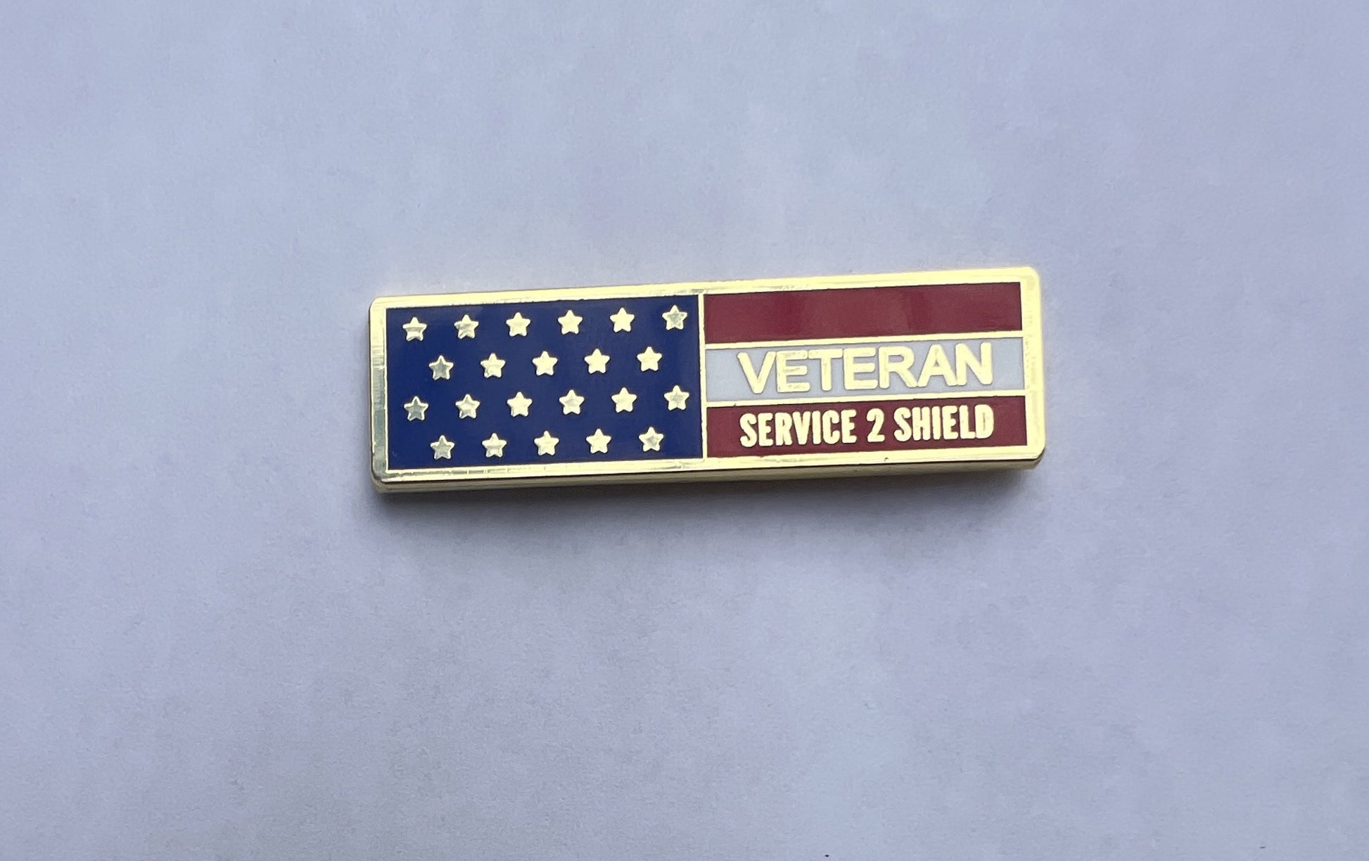 Service 2 Shield Veteran Lapel
