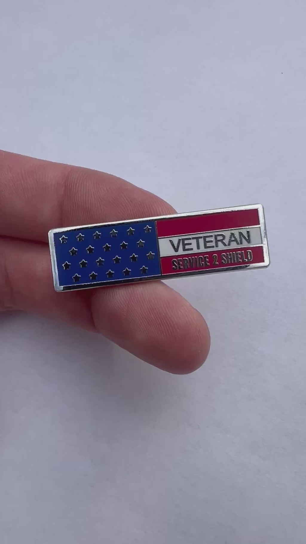 Service 2 Shield Veteran Lapel